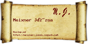 Meixner Józsa névjegykártya